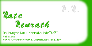 mate menrath business card